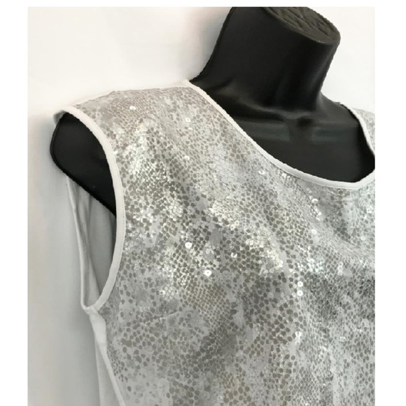 Calvin Klein Embellished Animal Print Blouse - Picture 2 of 6